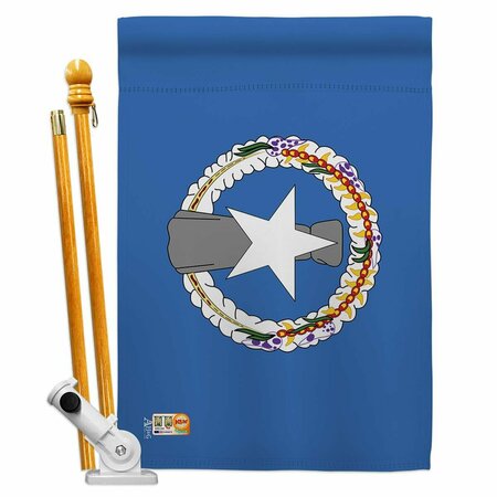 COSA 28 x 40 in. Northern Marianas Flags of the World Nationality Impressions Vertical House Flag Set CO2038842